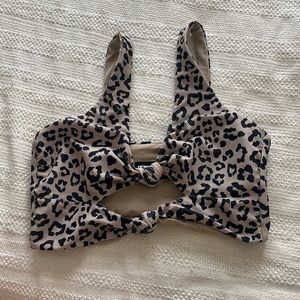 Leopard print sports bra